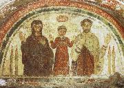 unknow artist Wall painting in the Grabrum of the bishop Theotecnus oil painting reproduction